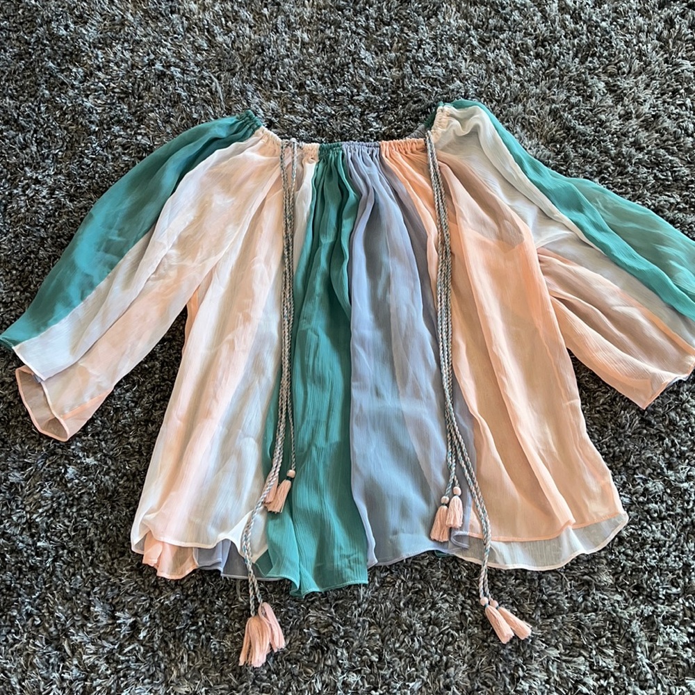 anthropologie antik batik sheer blouse